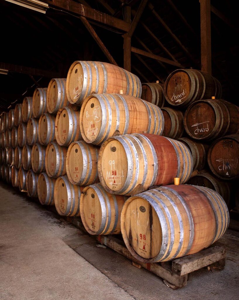 OAK BARREL CASKS for AGING WINE in MONTEREY COUNTY, CALIFORNIA. - Wine Industry photography by Craig Lovell