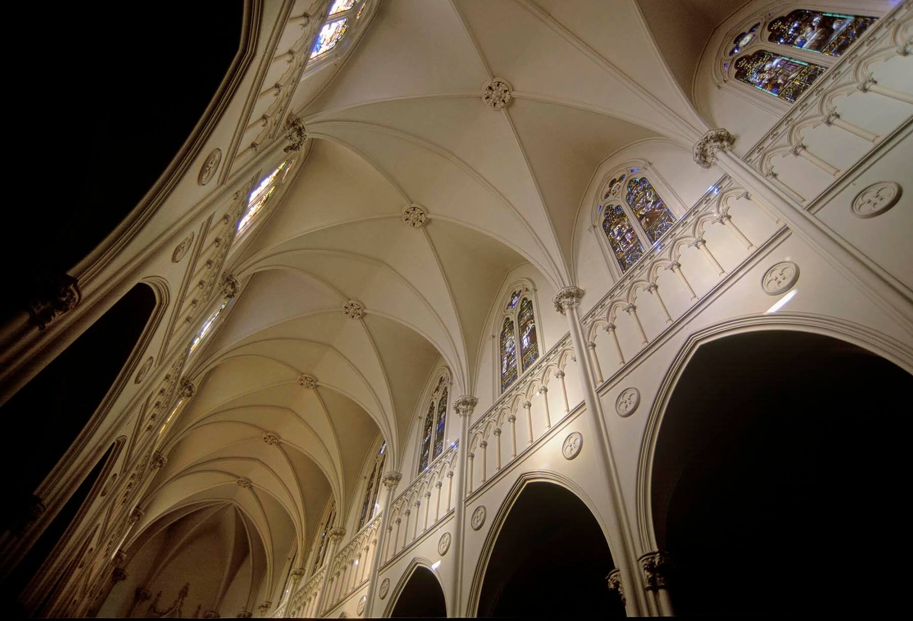 VAULTED CEILING of a historical church in SANTIAGO, CHILE. - Architecture photography by Eagle Visions Photography