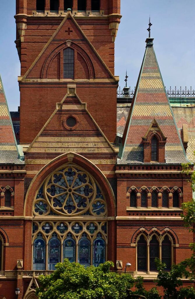 MEMORIAL HALL, completed in 1874, and was built in the High Victorian Gothic style HARVARD UNIVERSITY - CAMBRIDGE, MASSACHUSETTS - Architecture photography by Eagle Visions Photography