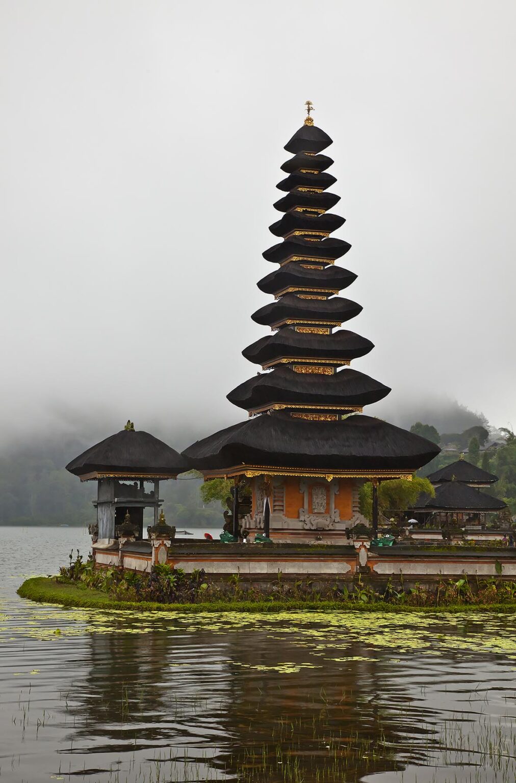 PURU ULUN DANU BRATAN is a 17th Century Hindu and Buddhist Temple Complex on DANAU BRATAN LAKE - BALI, INDONESIA