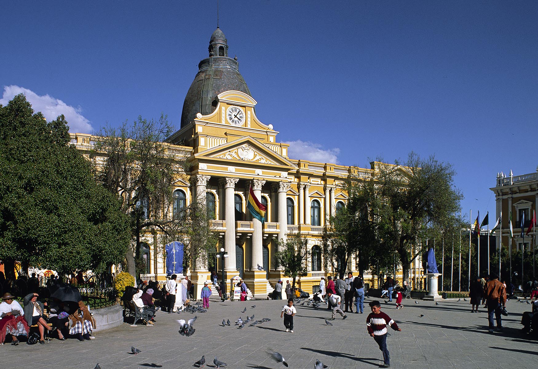 The GOVERNMENT PALACE in LA PAZ'S Central Square - BOLIVIA