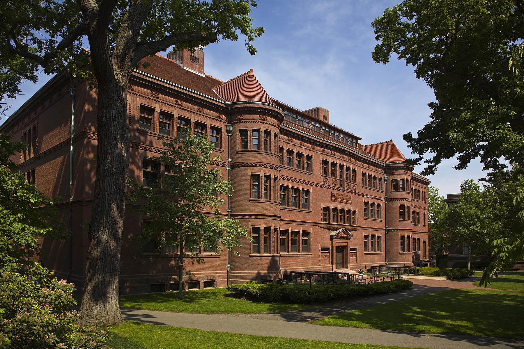 SEVER HALL was completed in 1880 and is a National Historic Landmark at HARVARD UNIVERSITY - CAMBRIDGE, MASSACHUSETTS