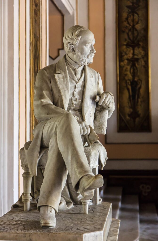 Statue of Thomas Terry inside the lobby of TEATRO TOMAS TERRY built in 1887 - CIENFUEGOS, CUBA