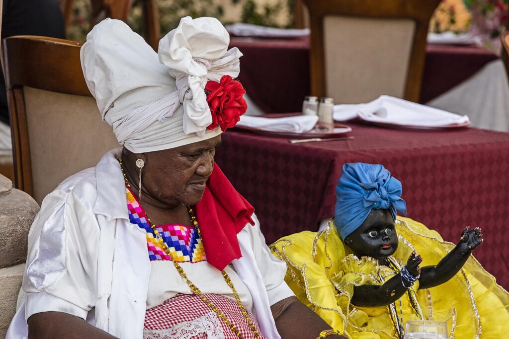 VOODOO practitioner in the PLAZA VIEJA - HAVANA, CUBA