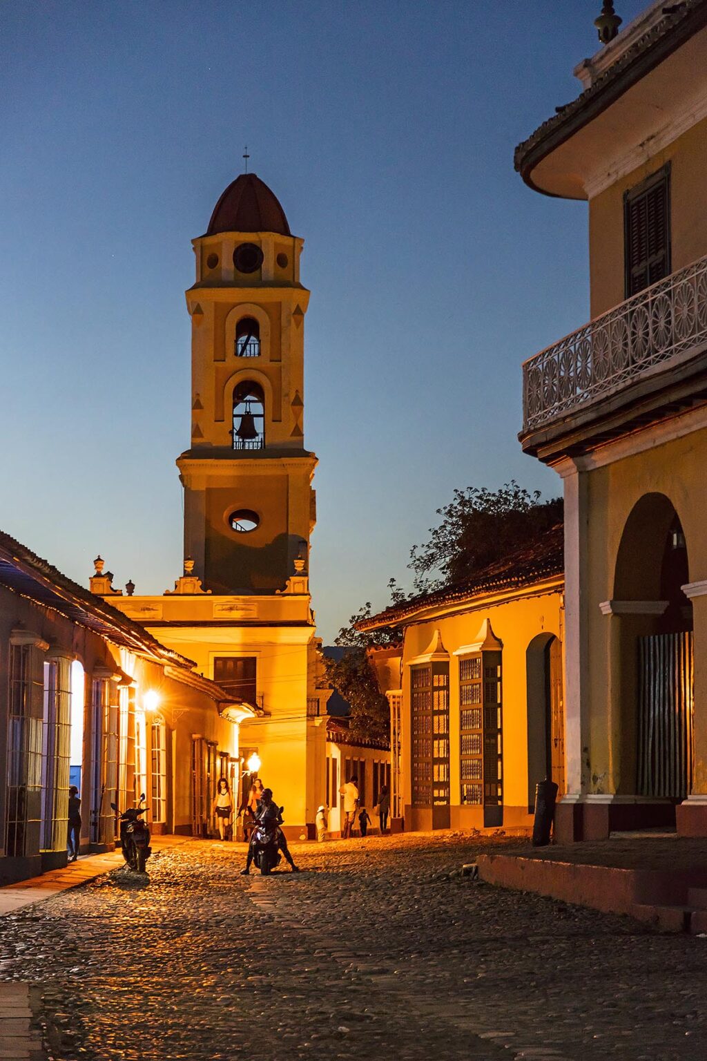 The former CONVENT DE SAN FRANCISCO ASIS is now the MUSEO NACIONAL DE LA LUCHA CONTRA BANDIDOS with its bell tower - TRINIDAD, CUBA