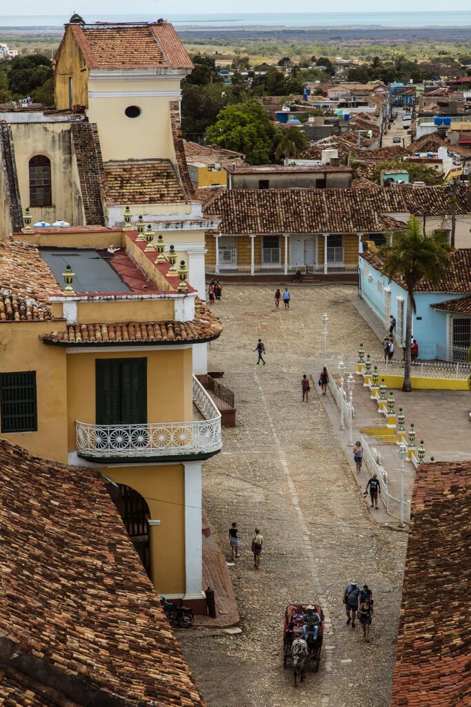 View from the bell tower of the CONVENT DE SAN FRANCISCO ASIS now the MUSEO NACIONAL DE LA LUCHA CONTRA BANDIDOS - TRINIDAD, CUBA