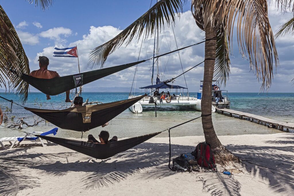 The tropical island of CAYO IGUANA reached by boat from PLAYA ANCON is a tourist destination - TRINIDAD, CUBA