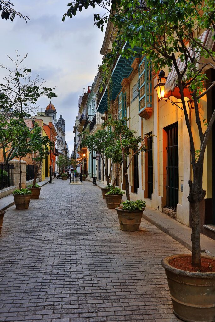 Historical architecture near Mercaderes Street in HABANA VIEJA  - HAVANA, CUBA