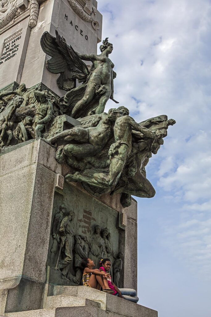 Statue of historicaL figures along the MALECON - HAVANA, CUBA