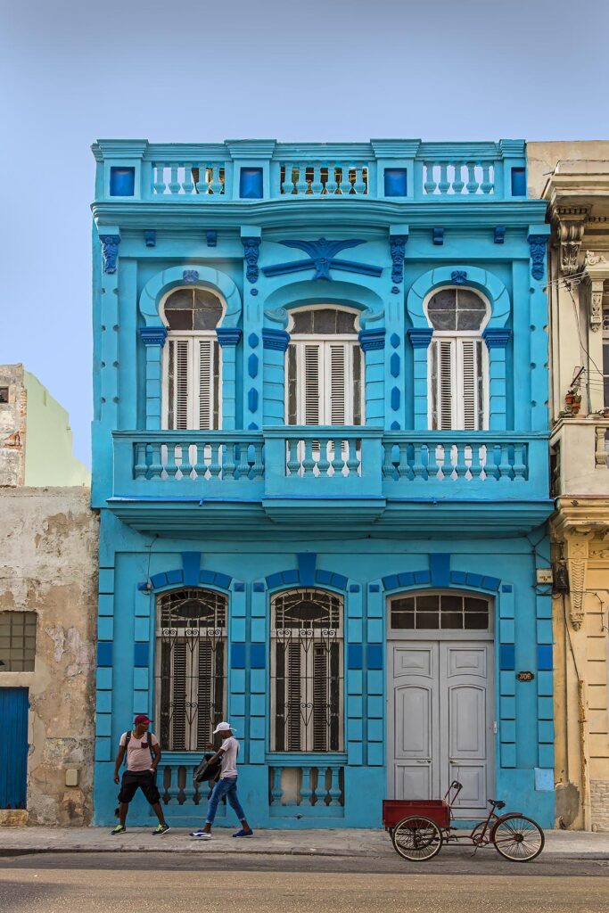 Renovated historical buildings along the MALECON - HAVANA, CUBA