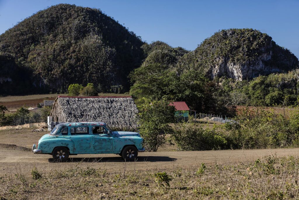 Vintage American cars are a common site - VINALES, PINAR DEL RIO, CUBA