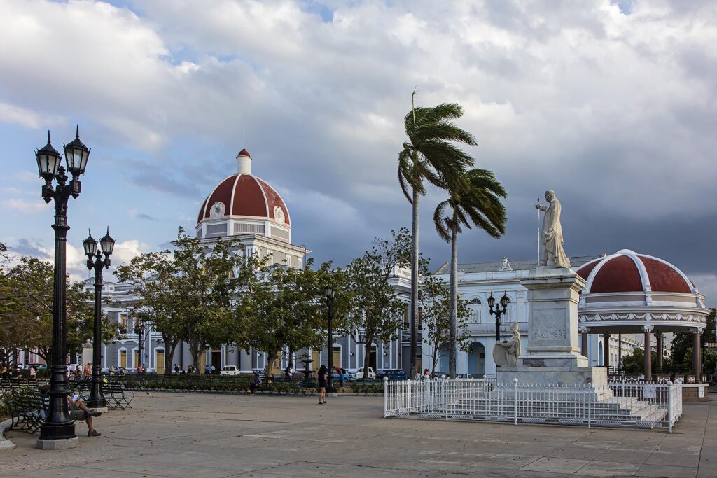 The PALACIO DE GOBIERNO or government palace is located on the PARQUE JOSE MARTI - CIENFUEGOS, CUBA