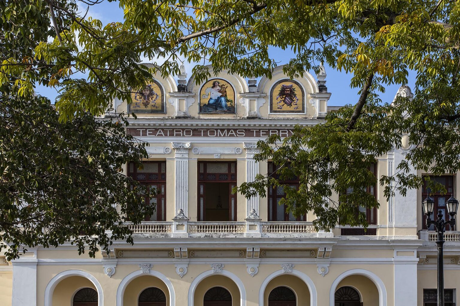 TEATRO TOMAS TERRY was built in 1887 with French and Italian influences and is located on the PARQUE JOSE MARTI - CIENFUEGOS, CUBA