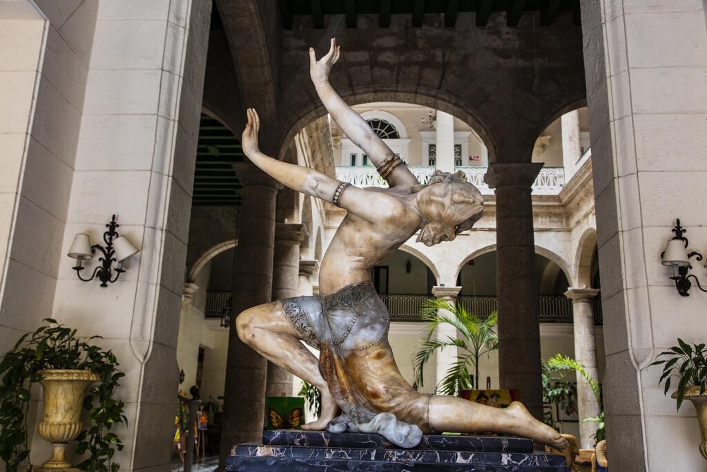 ART NOUVEAU SCULPTURE of the HOTEL FLORIDA - HAVANA, CUBA