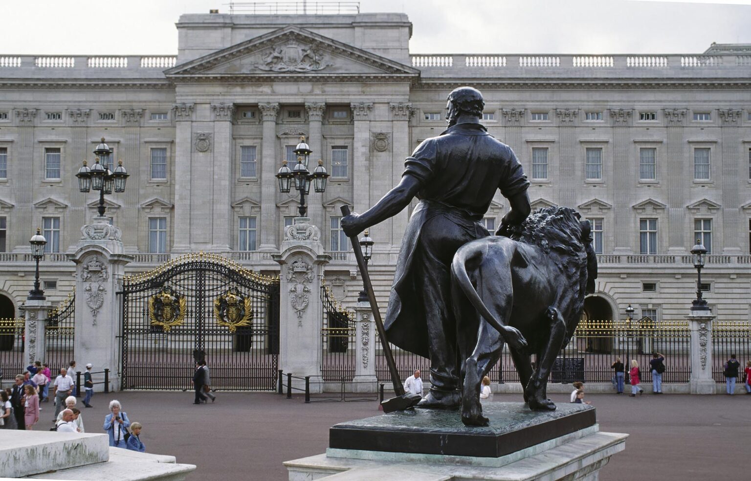 Statue of MAN & LION are part of the VICTORIA MEMORIAL & the BUCKINGHAM PALACE - LONDON