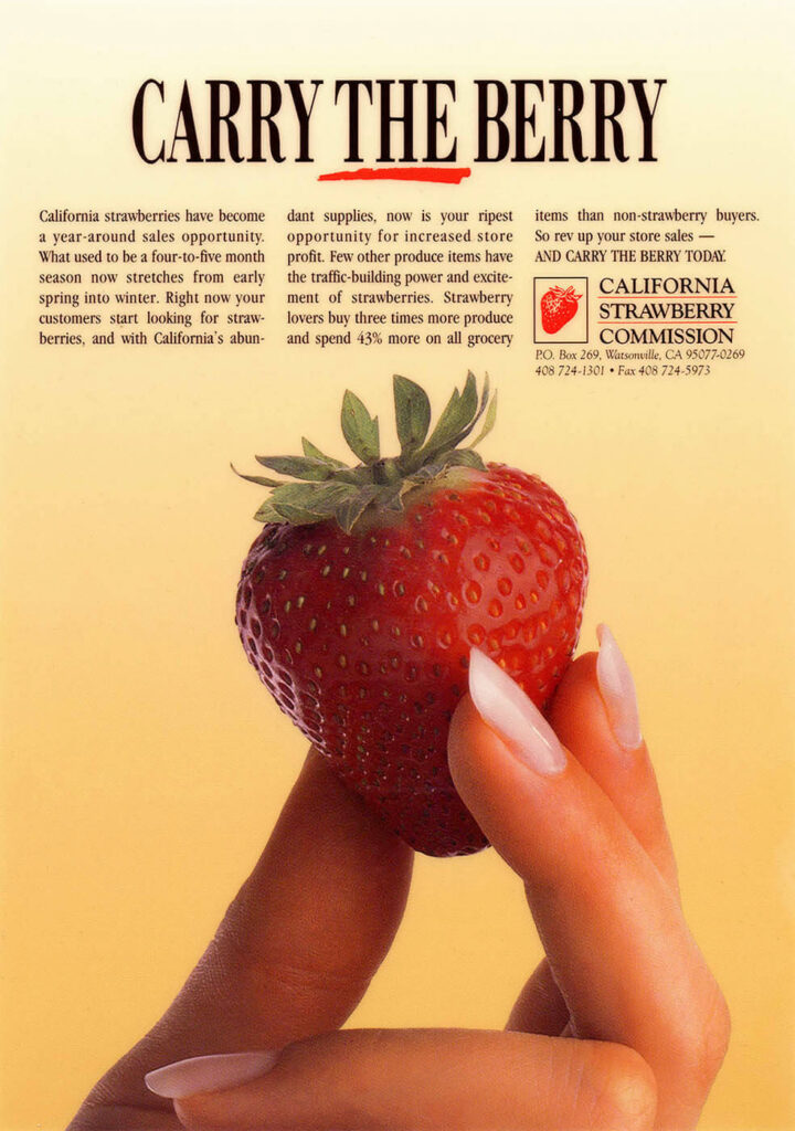Ad for the California Strawberry Commission. Food photograph by Eagle Visions Photography