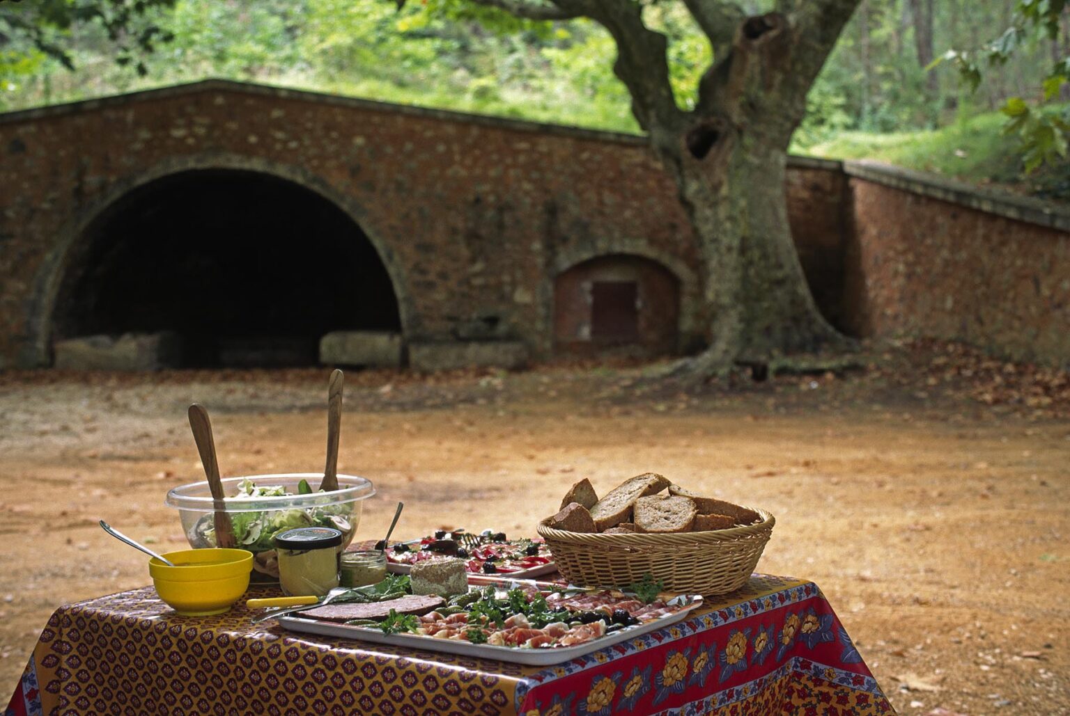 Gourmet Picnic of salads, cold cuts & fresh baked bread - PROVENCE, FRANCE