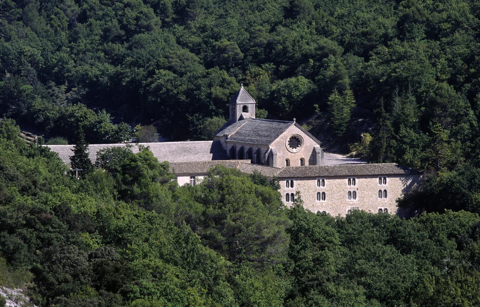 The SENAQUE ABBEY (12th Cent. CISTERCIAN) is one of the best preserved in the world - PROVENCE, FRANCE
