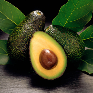 This image of a Haas Avocado was photographed with a 4x5 camera and is part of a gallery of images of prepared foods and raw food. It included images of fruits, vegetables, cornucopias, teas, sushi, guacamole and chips, lobter, crabs, candy, Thai food, deserts, breads and more.