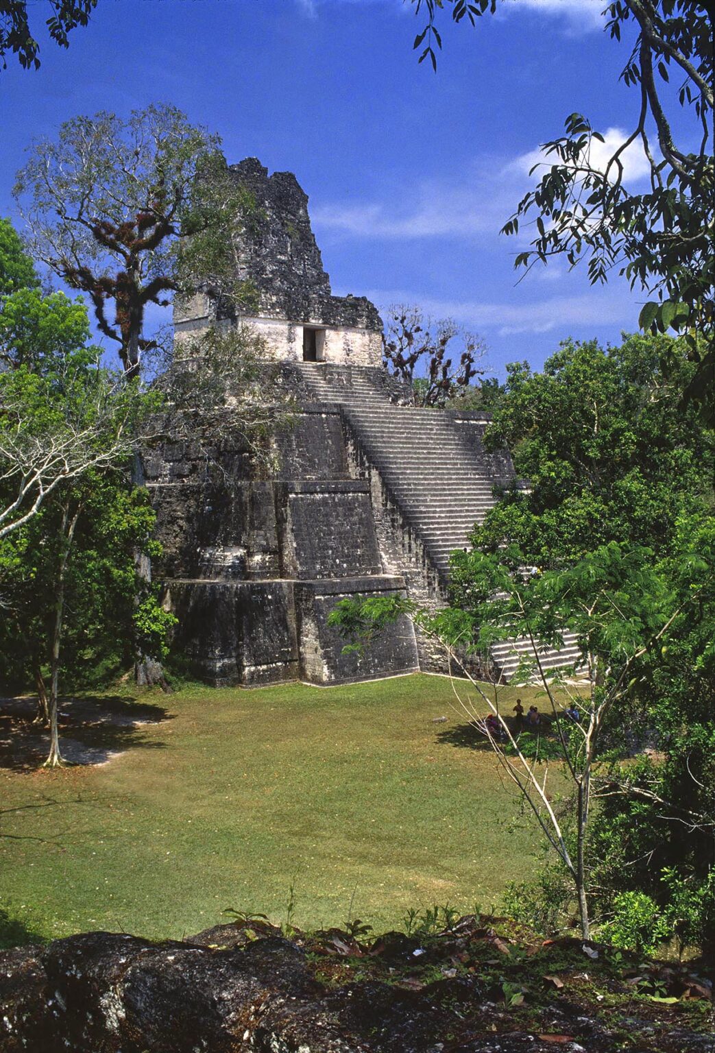 TEMPLE II, 125 ft. tall & dated to 700 AD, an ancient remnant of the great MAYA civilization - TIKAL, GUATEMALA