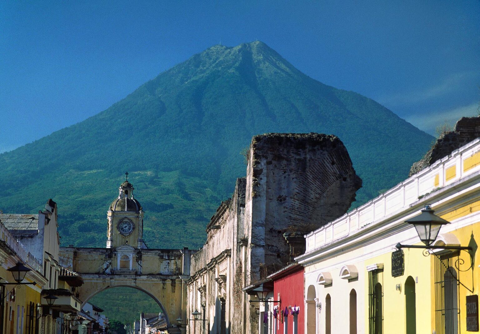 RUINS of RECOLLECTION CONVENT, left in rubble on the ground by EARTHQUAKES - ANTIGUA, GUATEMALA