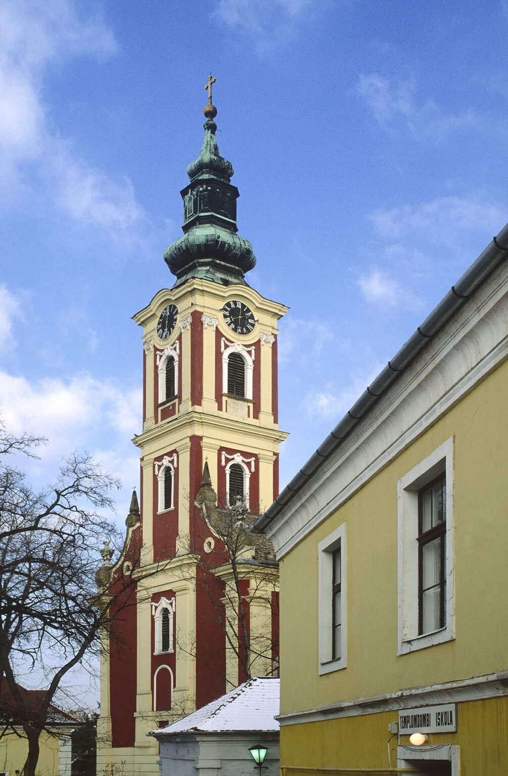 STEEPLE of a SERBIAN ORTHODOX CHURCH in SZENTENDRE on the DANUBE BEND outside BUDAPEST - HUNGARY