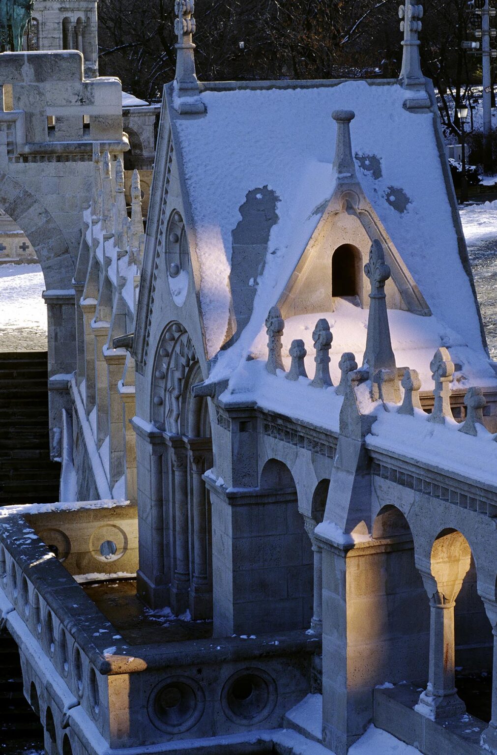 Built in the 19th century on CASTLE HILL the FISHERMAN'S BASTION provides great views of PEST - BUDAPEST, HUNGARY