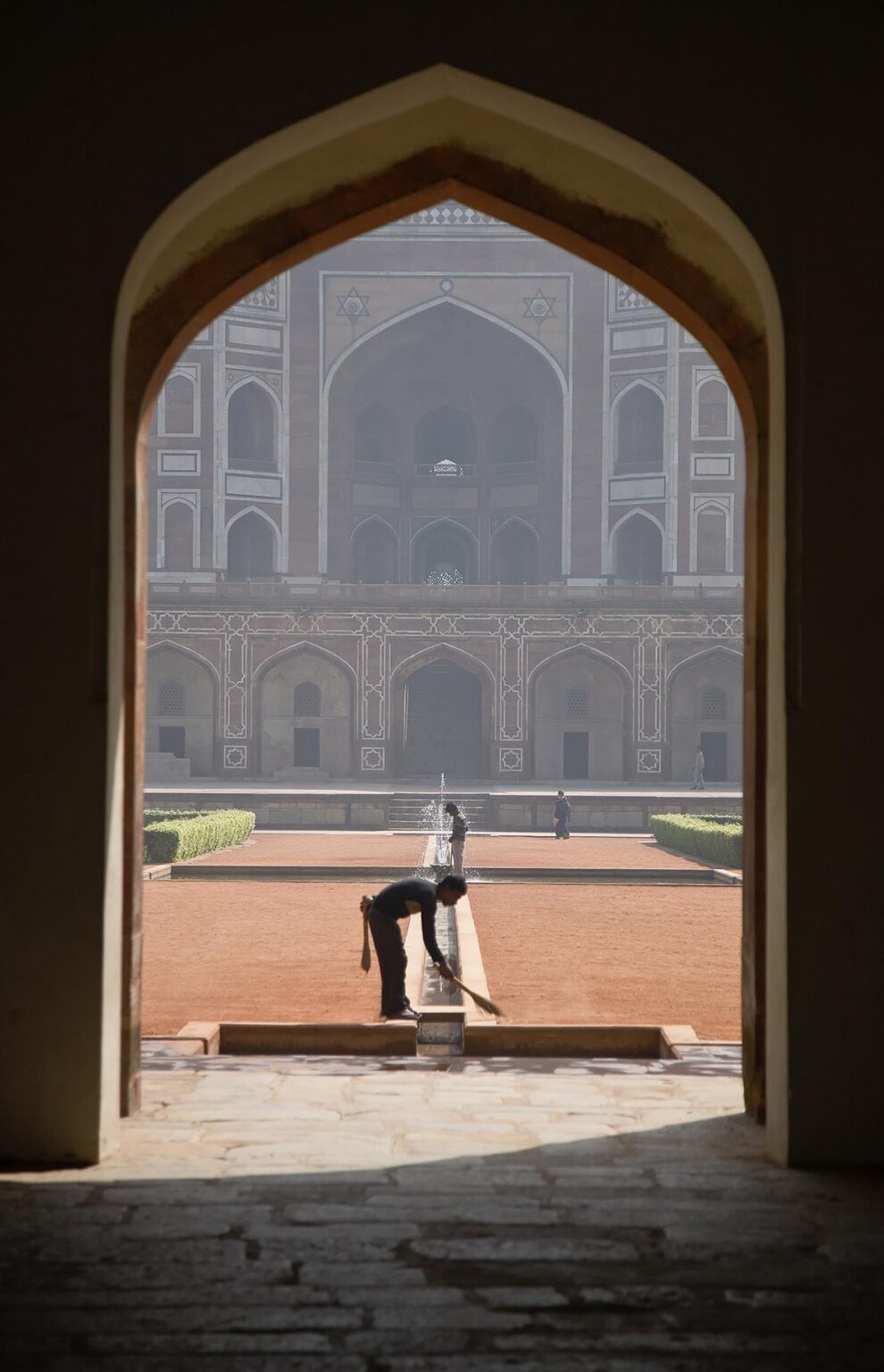 The West Gate and HUMAYUN'S TOMB, built in 1565, and a fine example of MUGHAL architecture - NEW DELHI, INDIA