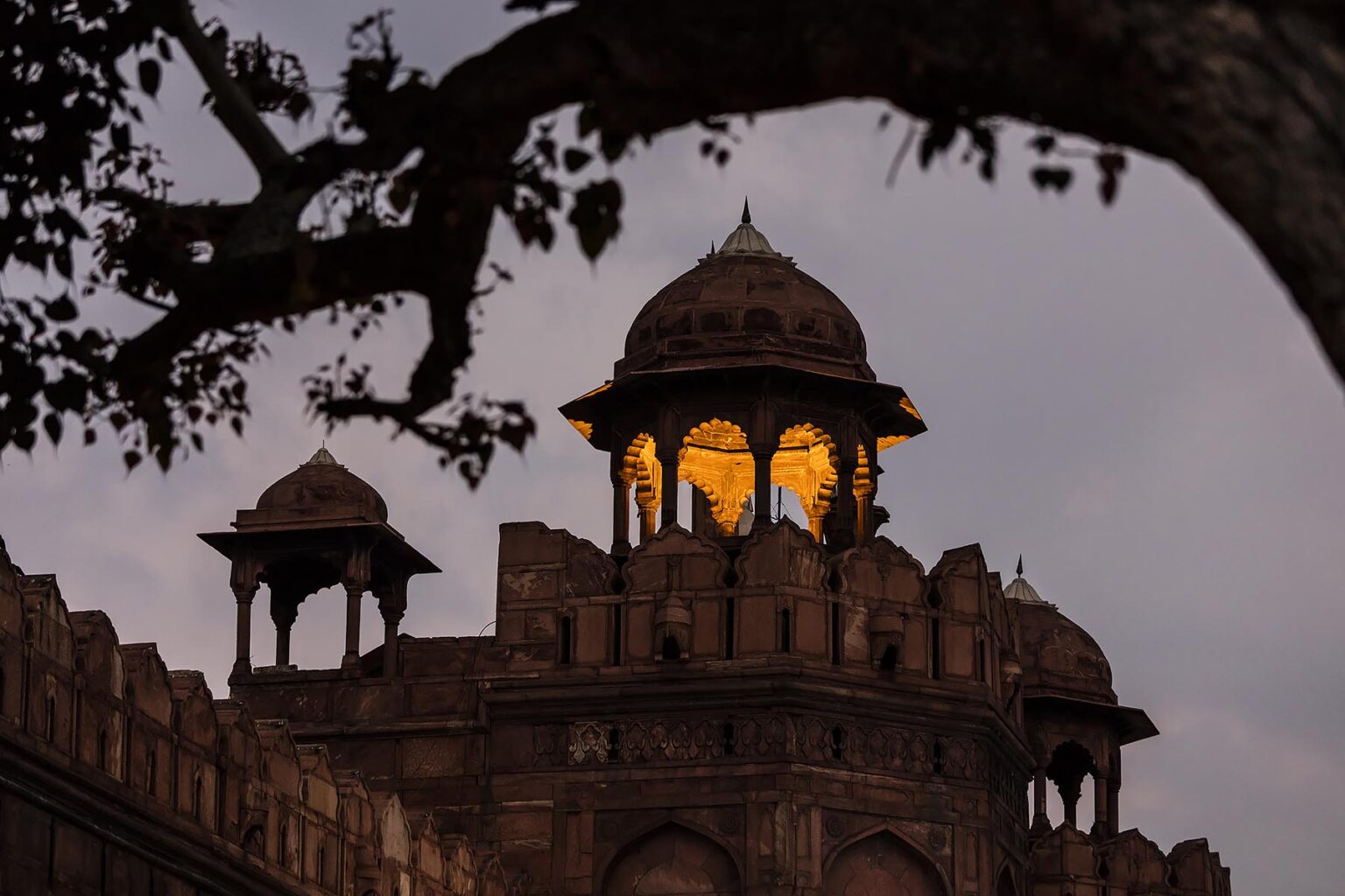 The RED FORT at dusk - NEW DELH, INDIA