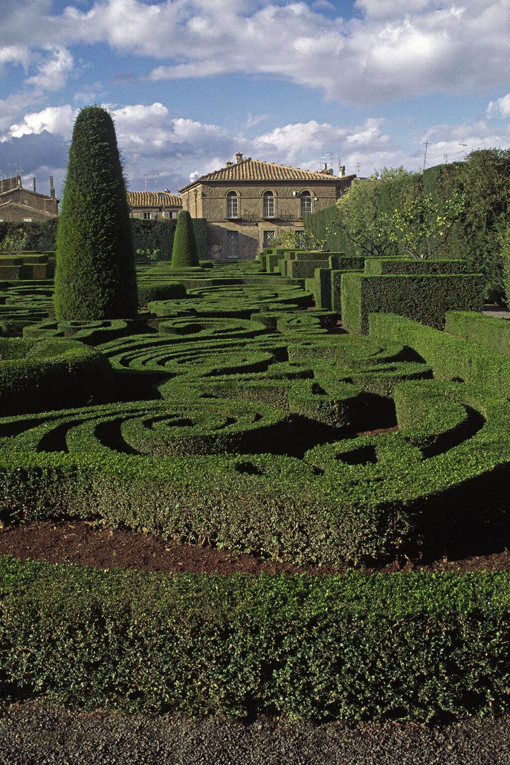Sculpted hedges at VILLA LANTE (Italian Renaissance Garden, 1566), VITERBO - TUSCANY, ITALY