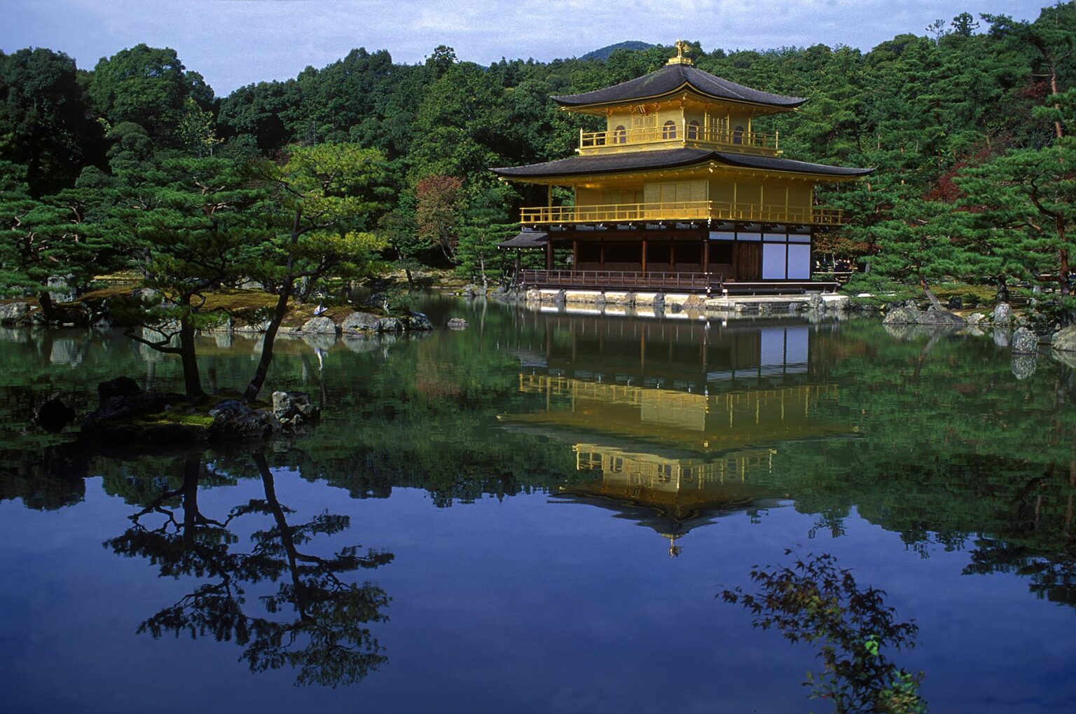 Kinkaku, THE GOLDEN PAVILLION, was built by the 3rd Ashikaga Shogun (1358-1408) - KYOTO, JAPAN