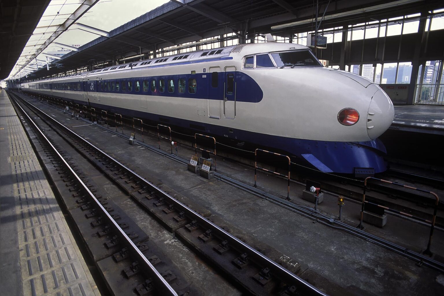 The SHINKANSEN or BULLET TRAINS can travel as fast as 120 miles per hour -  JAPAN