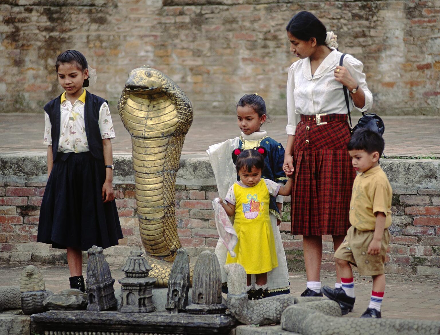 NAGA or snake washing fountain. Legend is that the Newars came from Naga People - BHAKTAPUR, NEPAL