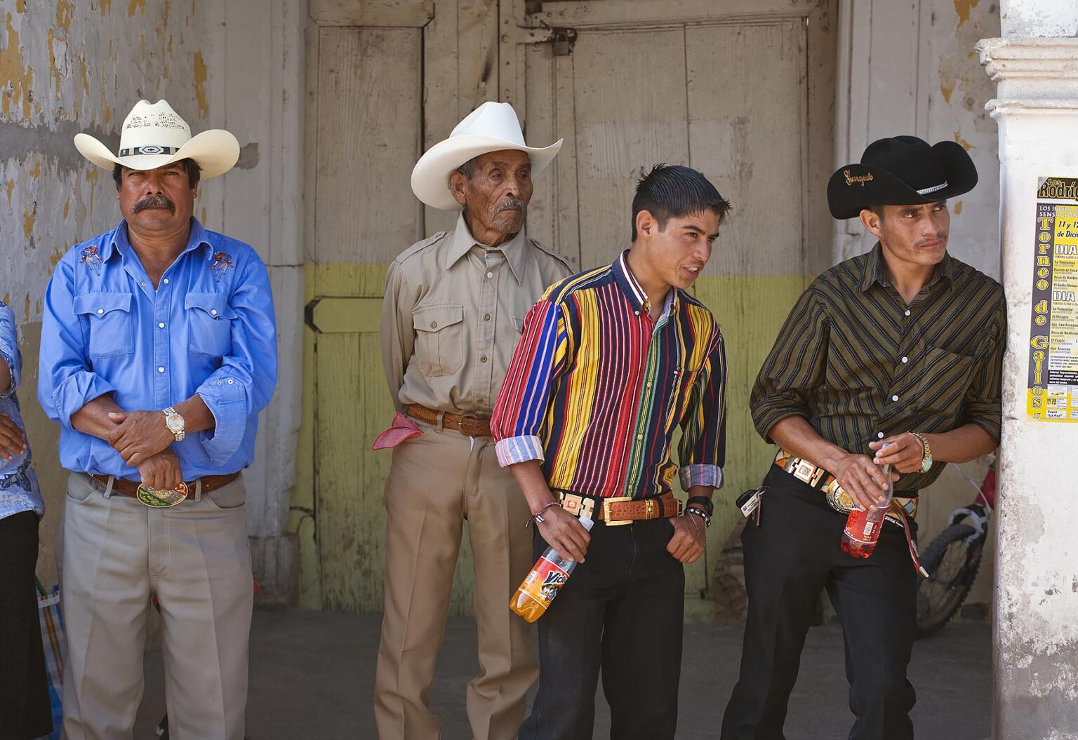 CABALLEROS or Mexican cowboys dress in their best clothes at the festival of the VIRGIN OF GUADALUPE - LOS RODRIGUEZ, GUANAJUATO, MEXICO