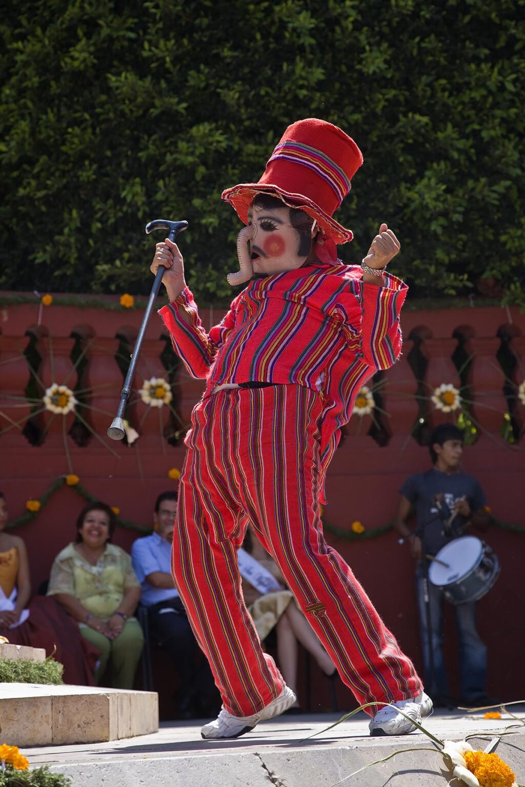 This dance troupe jokes with the crowd in the annual INDEPENDENCE DAY PARADE in September - SAN MIGUEL DE ALLENDE, MEXICO