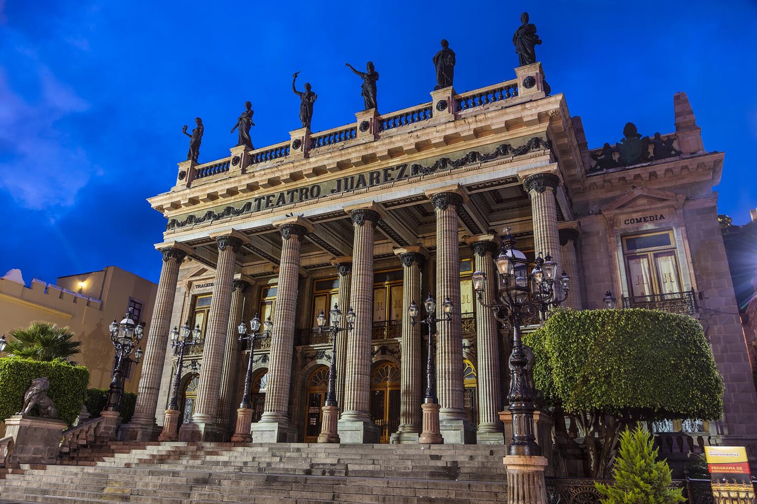 The JUAREZ THEATER is one of the finest in Mexico - GUANAJUATO, MEXICO