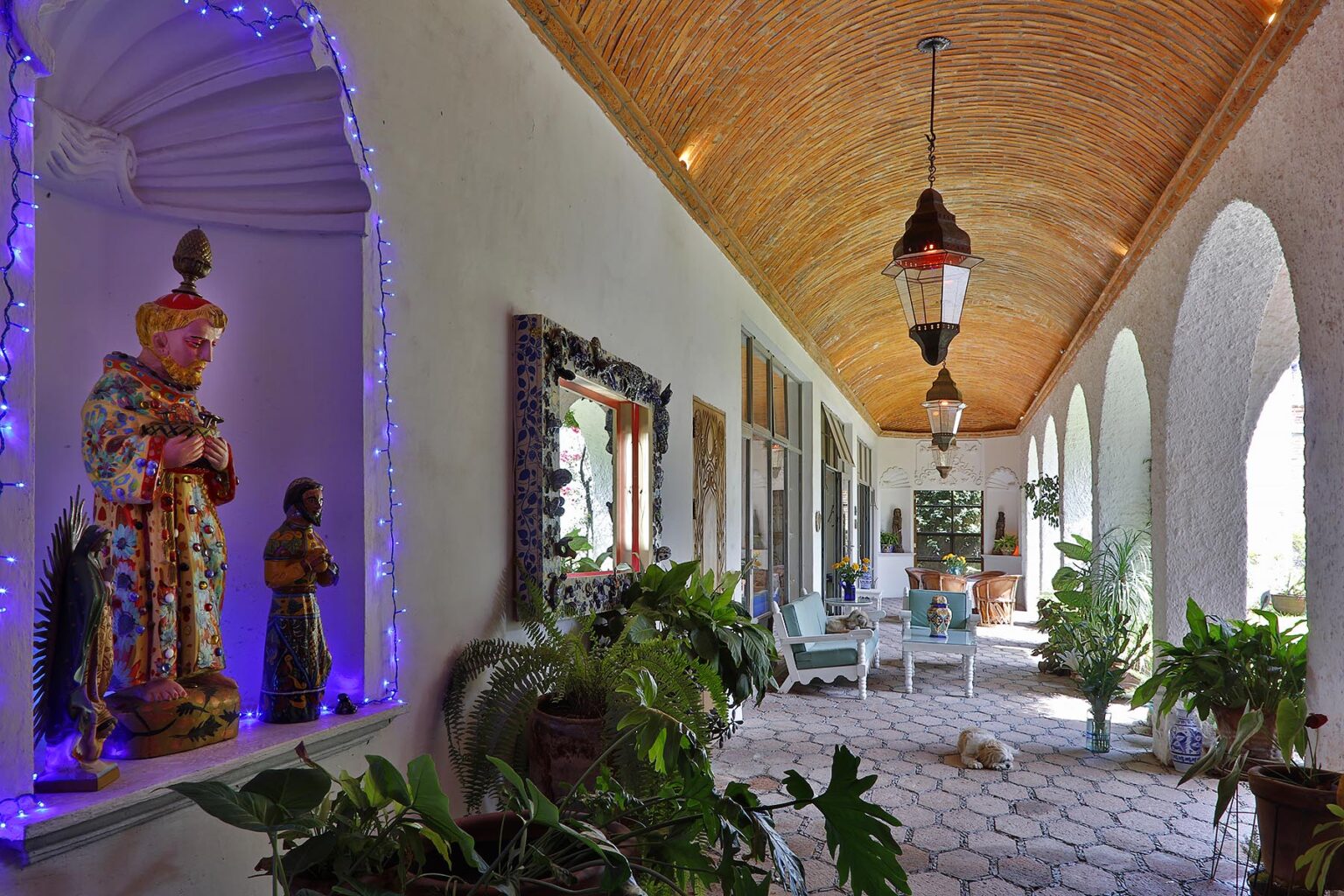A covered patio exemplifies the San Miguel style of architecture - SAN MIGUEL DE ALLENDE MEXICO