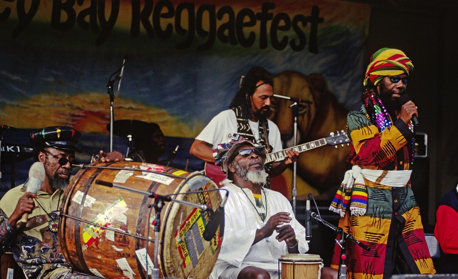RAS MICHAEL and his BAND play at the MONTEREY BAY REGGAE FESTIVAL - CALIFORNIA