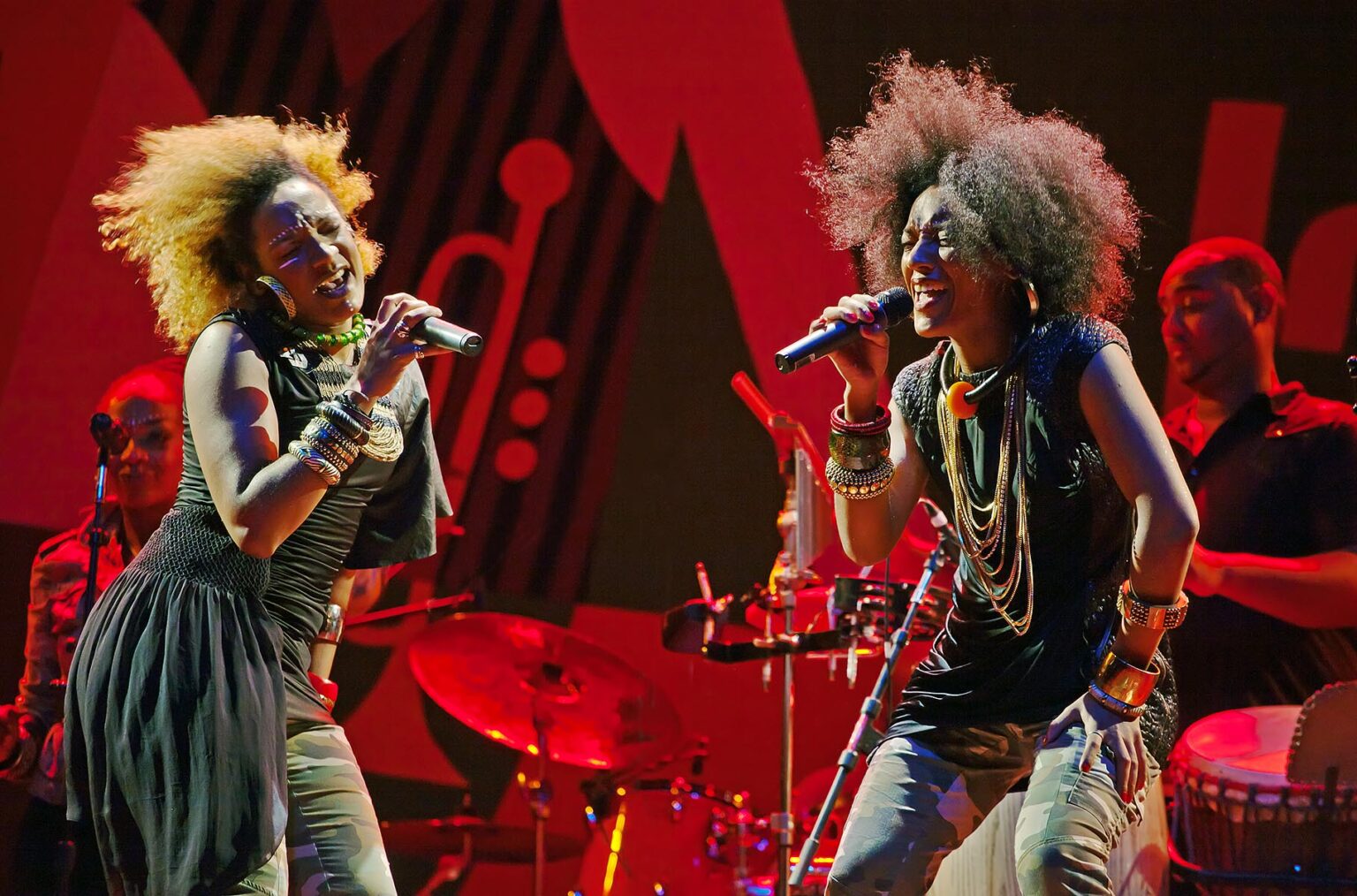 CELIA and HELENE FAUSSART sing as LES NUBIANS on the Jimmy Lyons Stage - 2010 MONTEREY JAZZ FESTIVAL, CALIFORINA