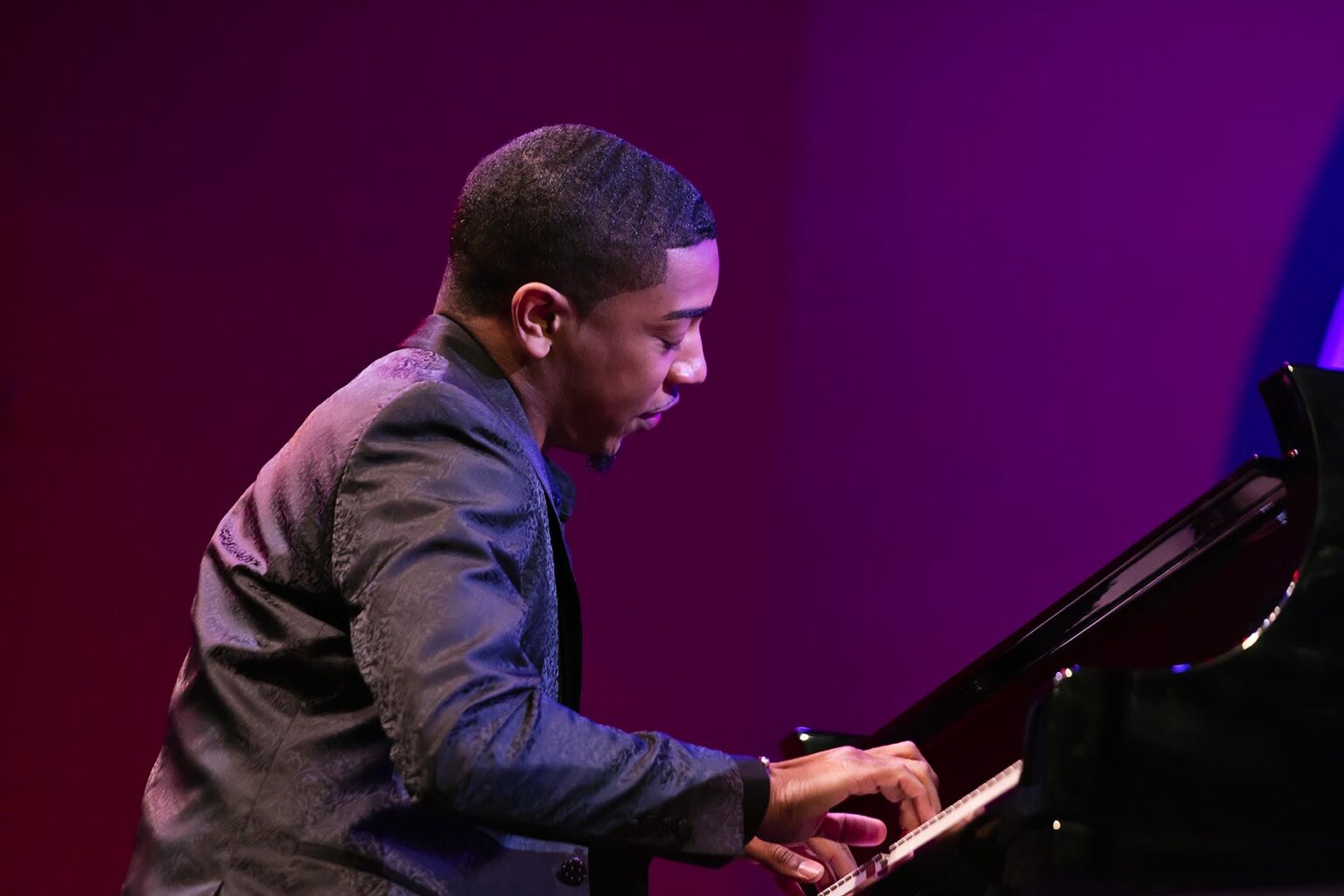 CHRISTIAN SANDS on piano with MONTEREY JAZZ FESTIVAL ON TOUR performing at the 61st Monterey Jazz Festival - MONTEREY, CALIFORNIA