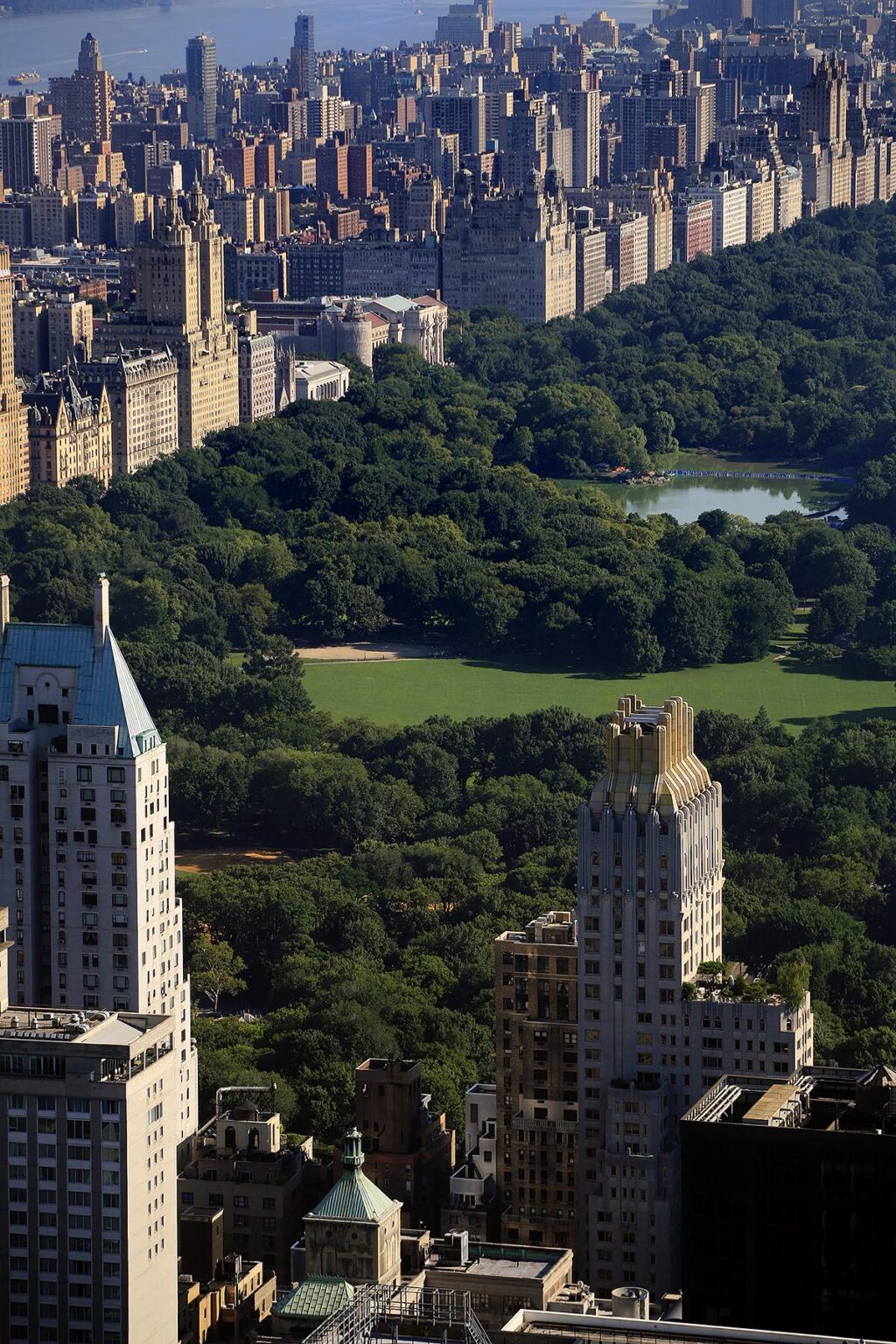View of CENTRAL PARK from TOP OF THE ROCK - ROCKEFELLER CENTER - NEW YORK CITY