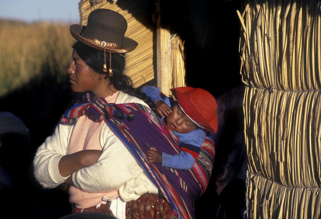 Mother and Child Near Puno, Peru