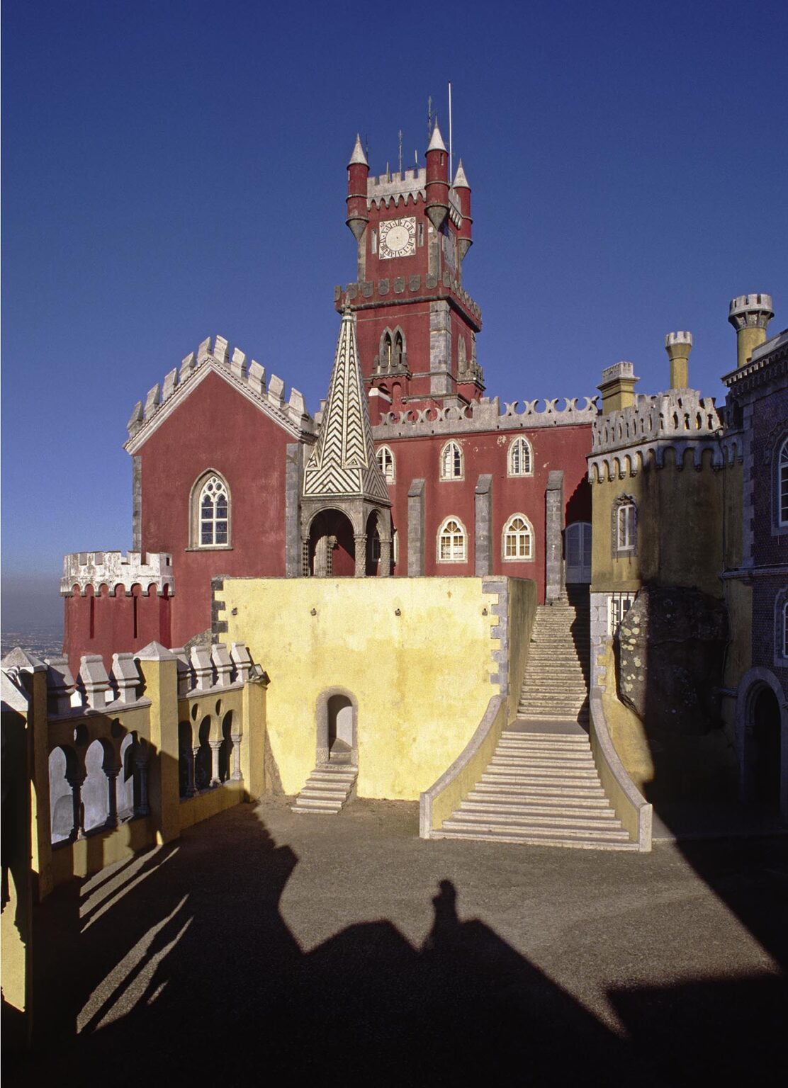 The PENA PALACE (CASTLE) above SINTRA is a fine example of PORTUGUESE ROMANTIC ARCHITECTURE - built in 1800's in