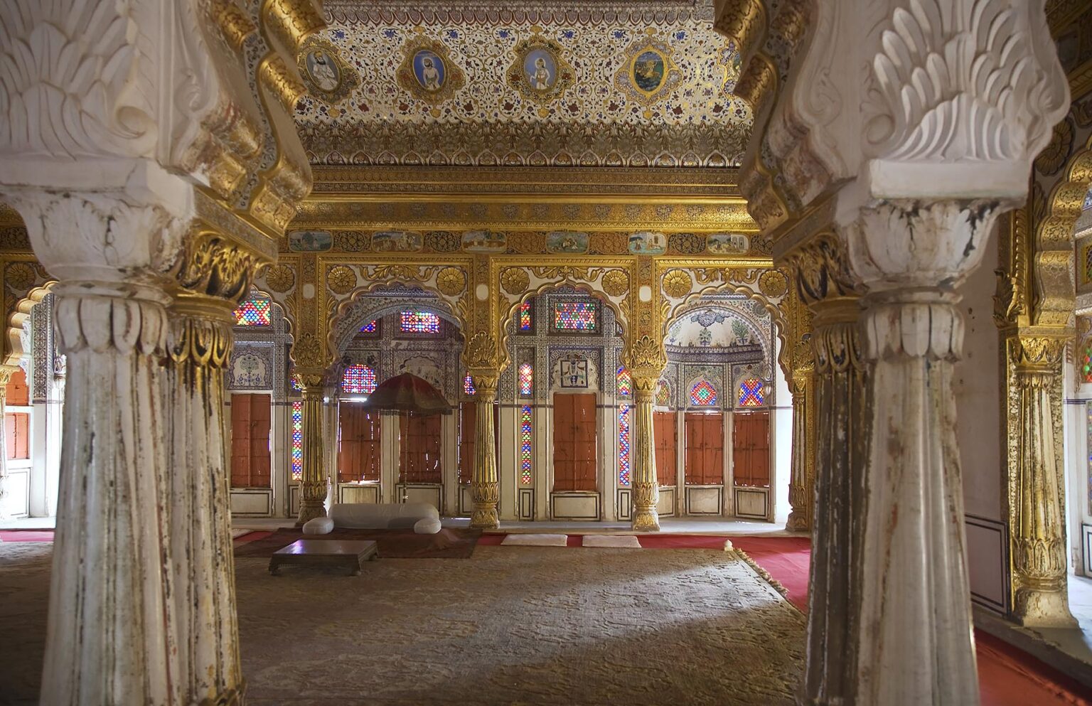 The PHOOL MAHAL or FLOWER PALACE of MEHERANGARH FORT built by Maharaja Man Singh in 1806 - RAJASTHAN, INDIA
