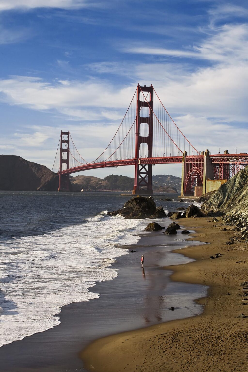 THE GOLDEN GATE BRIDGE as seen from BAKER BEACH - SAN FRANCISCO, CALIFORNIA