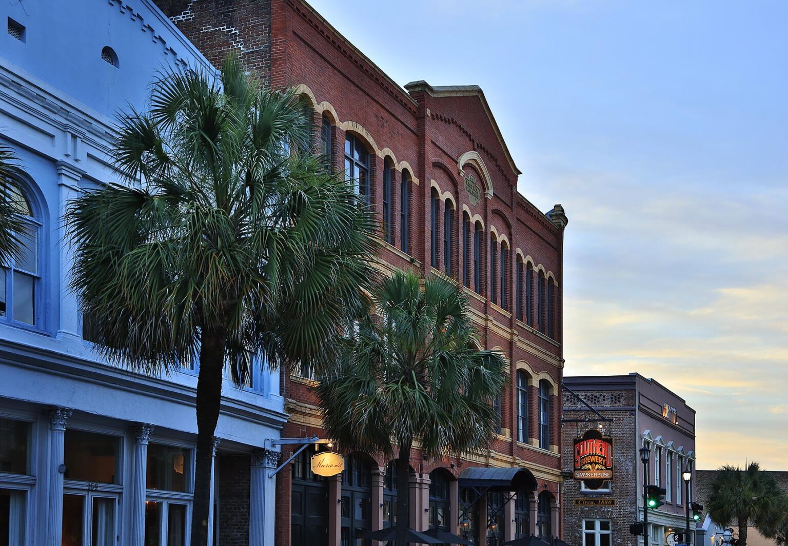 Store fronts in the historical section of CHARLESTON, SOUTH CAROLINA