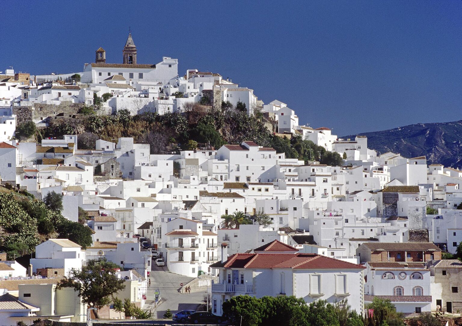 The sparkling white washed town of ALCALA DE GAZULES in central SPAIN