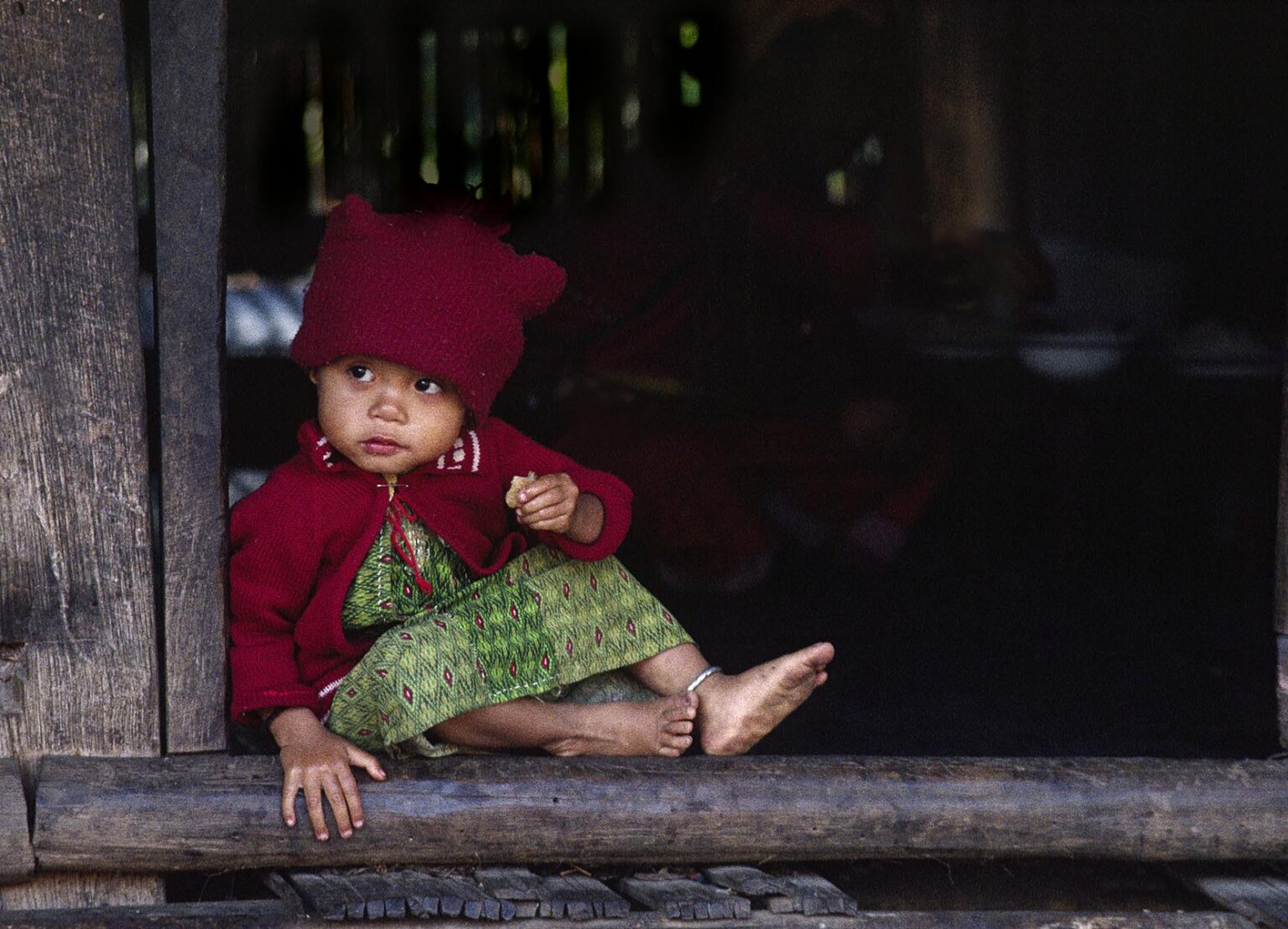 PALONG VILLAGE CHILD - BURMESE TRIBE in NORTHERN THAILAND