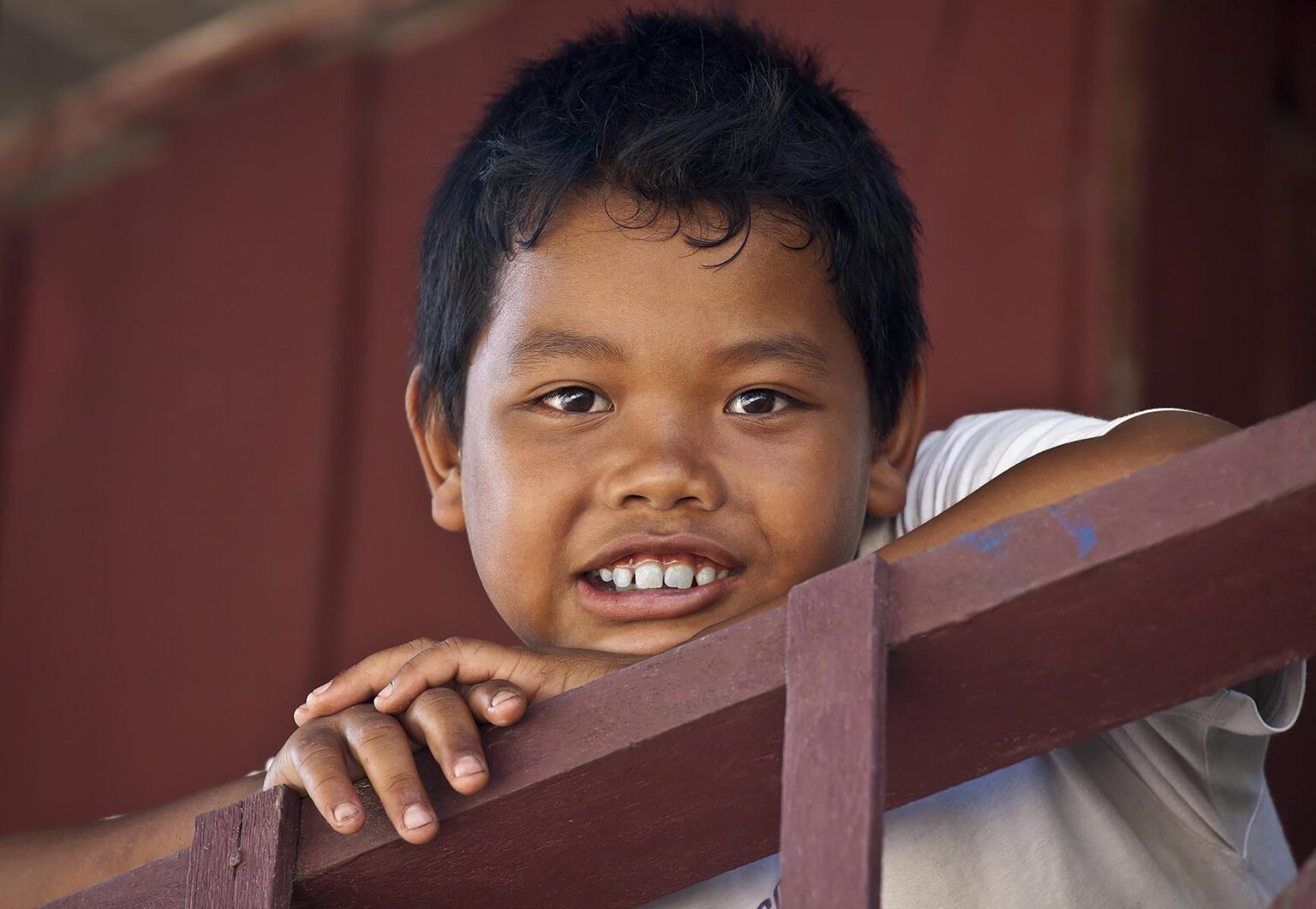 A young man in a village on KOH PHRA THONG ISLAND located in the Andaman Sea - THAILAND