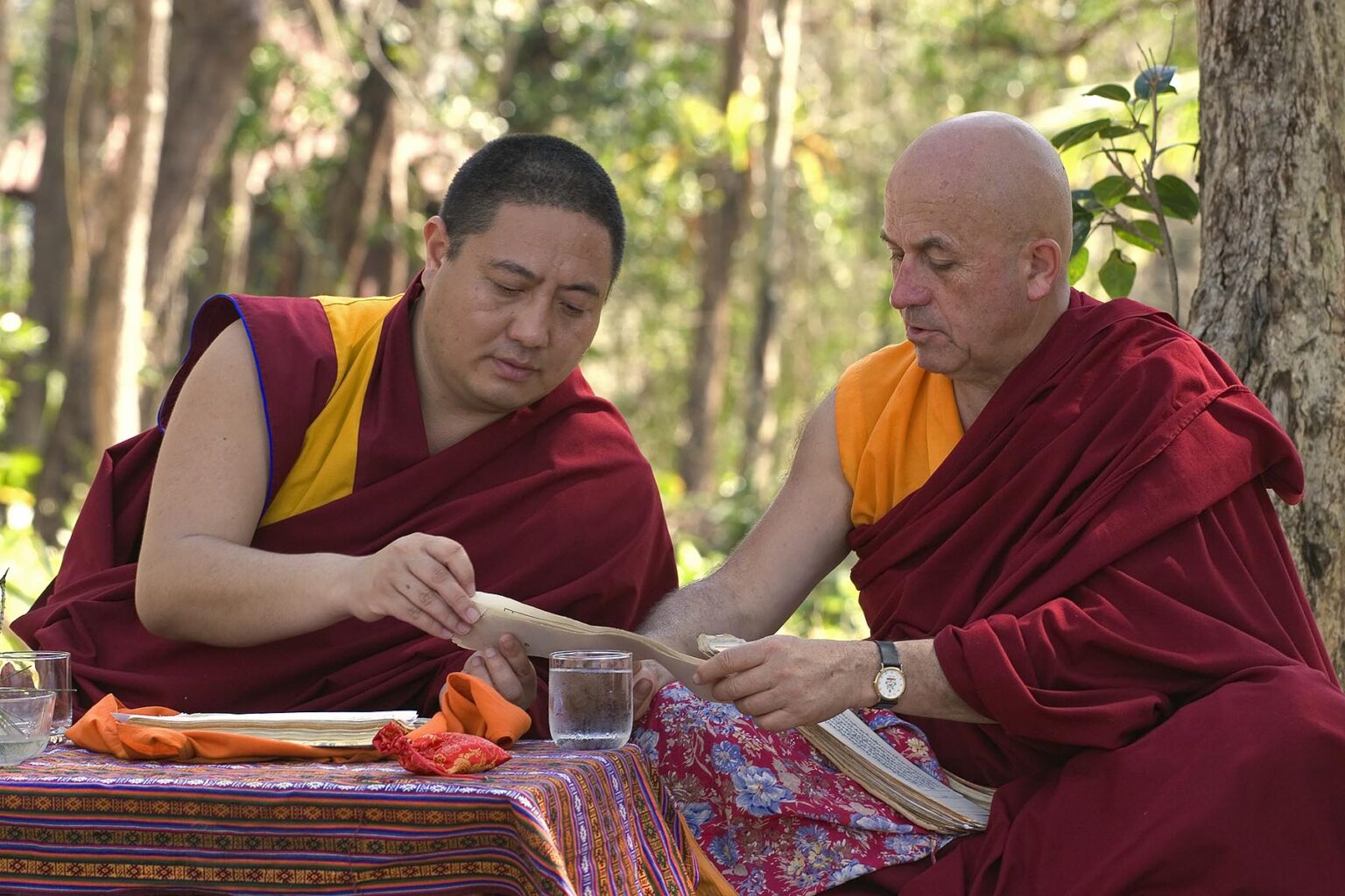 Shechen Rabjam Rinpoche & Mathieu Ricard do a Buddhist Puja for Tsunami victims at Golden Buddha Beach on Ko Phrathong Island -  THAILAND